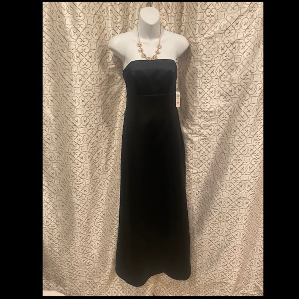 NWT formal strapless black dress prom Jump 3/4